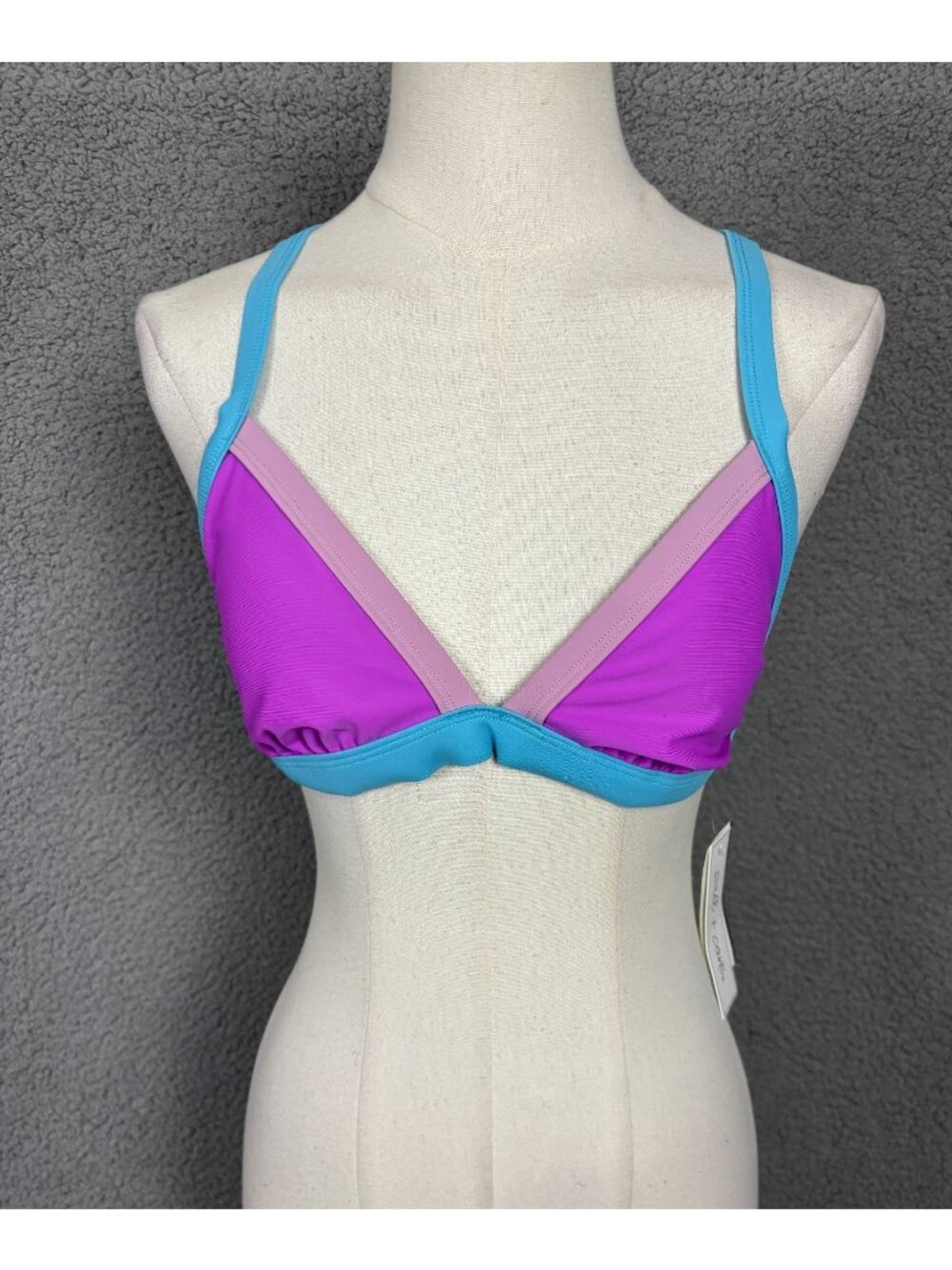 Salt + Cove Women's Orchid Multi-Color Bikini Swim TopTie Back Size Medium NWT's